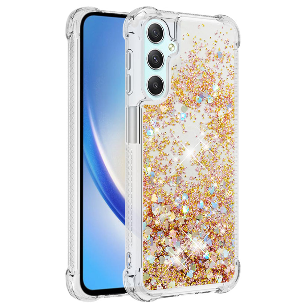 YB Quicksand Series-1 Glitter TPU Phone Case for Samsung Galaxy A25 5G A24 4G Liquid Floating Waterfall Cover YB Quicksand Series-1 Glitter TPU Phone Case for Samsung Galaxy A25 5G A24 4G Liquid Floating Waterfall Cover